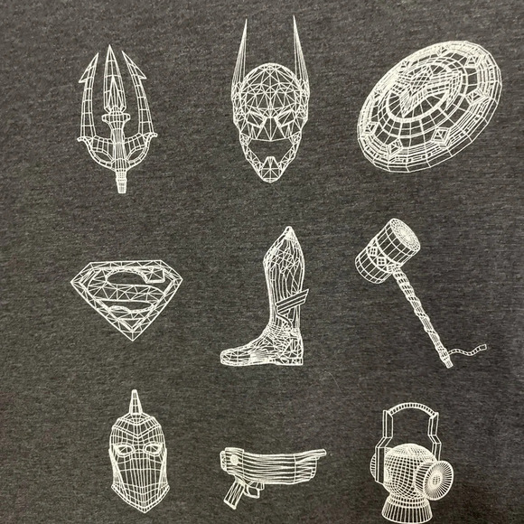 Bella Canvas Injustice 2 Graphic T-Shirt Size XL Gray White - Picture 6 of 11